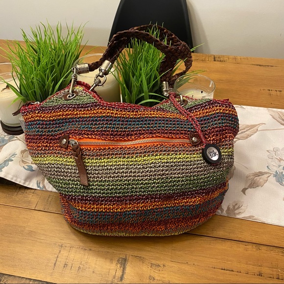 The Sak Handbags - The Sak Gypsy Stripe Cambria Nylon Crochet Tote
